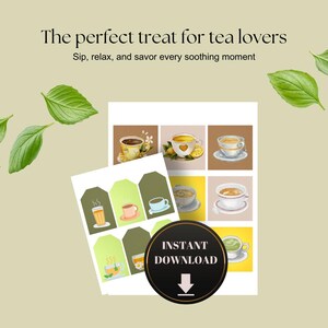 Hot Tea Treat Tags Gift Tags | Instant Download | Printable