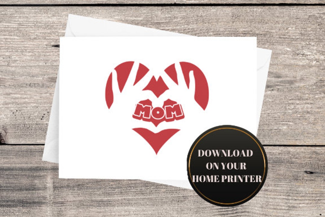 Love Mom Card Mom Love Card Printable Card Downloadable Card Love Mom Card Mom Love Card Printable Card Downloadable Card