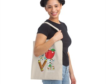Teacher Appreciation Tote Bag: Love Teacherlife, 100% Cotton