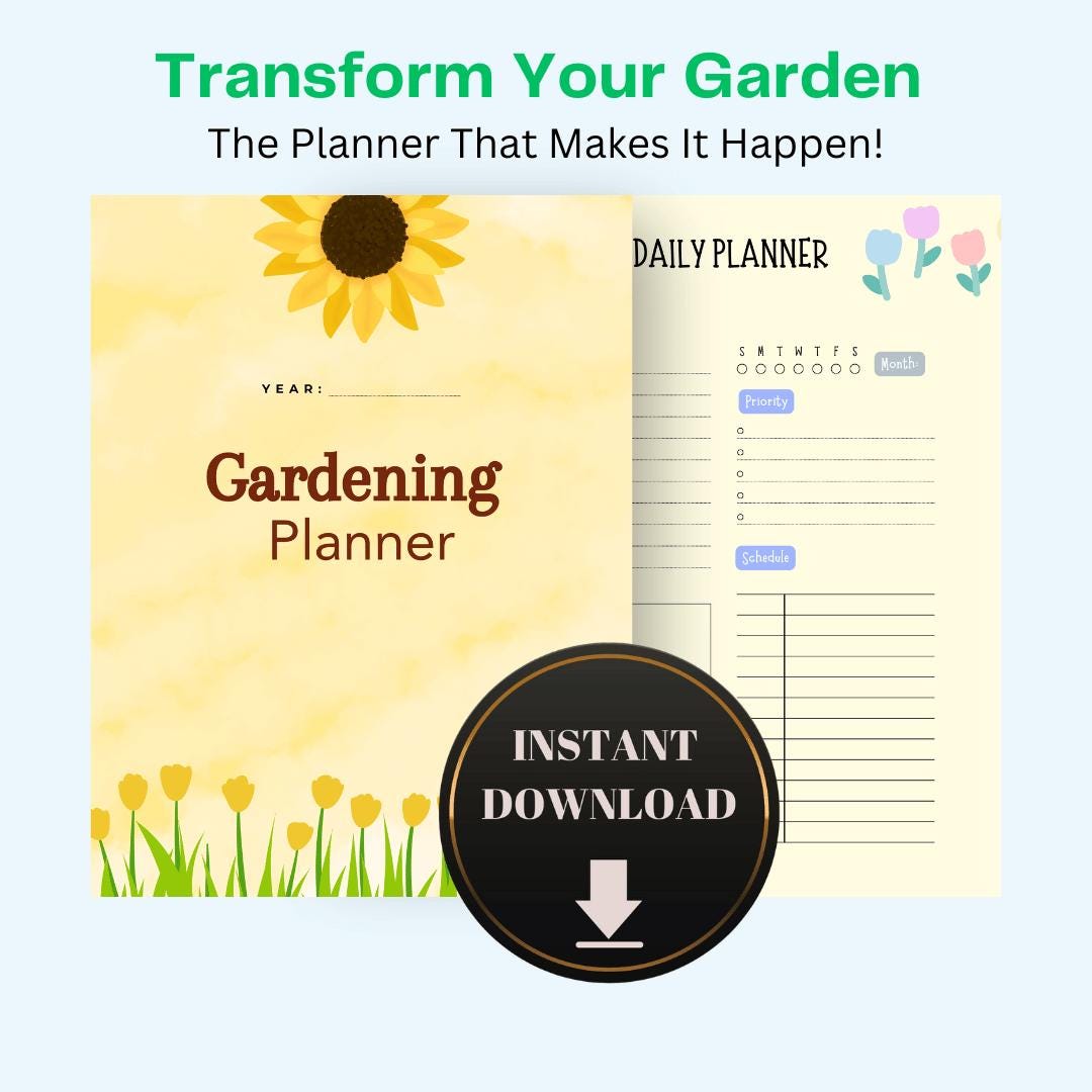 Gardening Planner Printable | Instant Download | Planning | Planning Sheets - Etsy