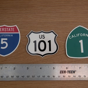 California Freeway Highway Interstate Sign Stickers