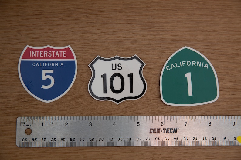 California Freeway Highway Interstate Sign Stickers - Etsy