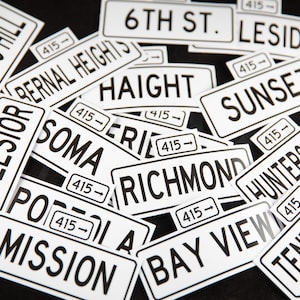San Francisco Street Sign Decals