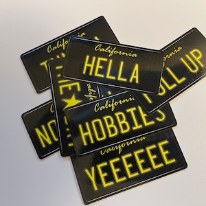 Custom Mini Legacy California Plate Decals