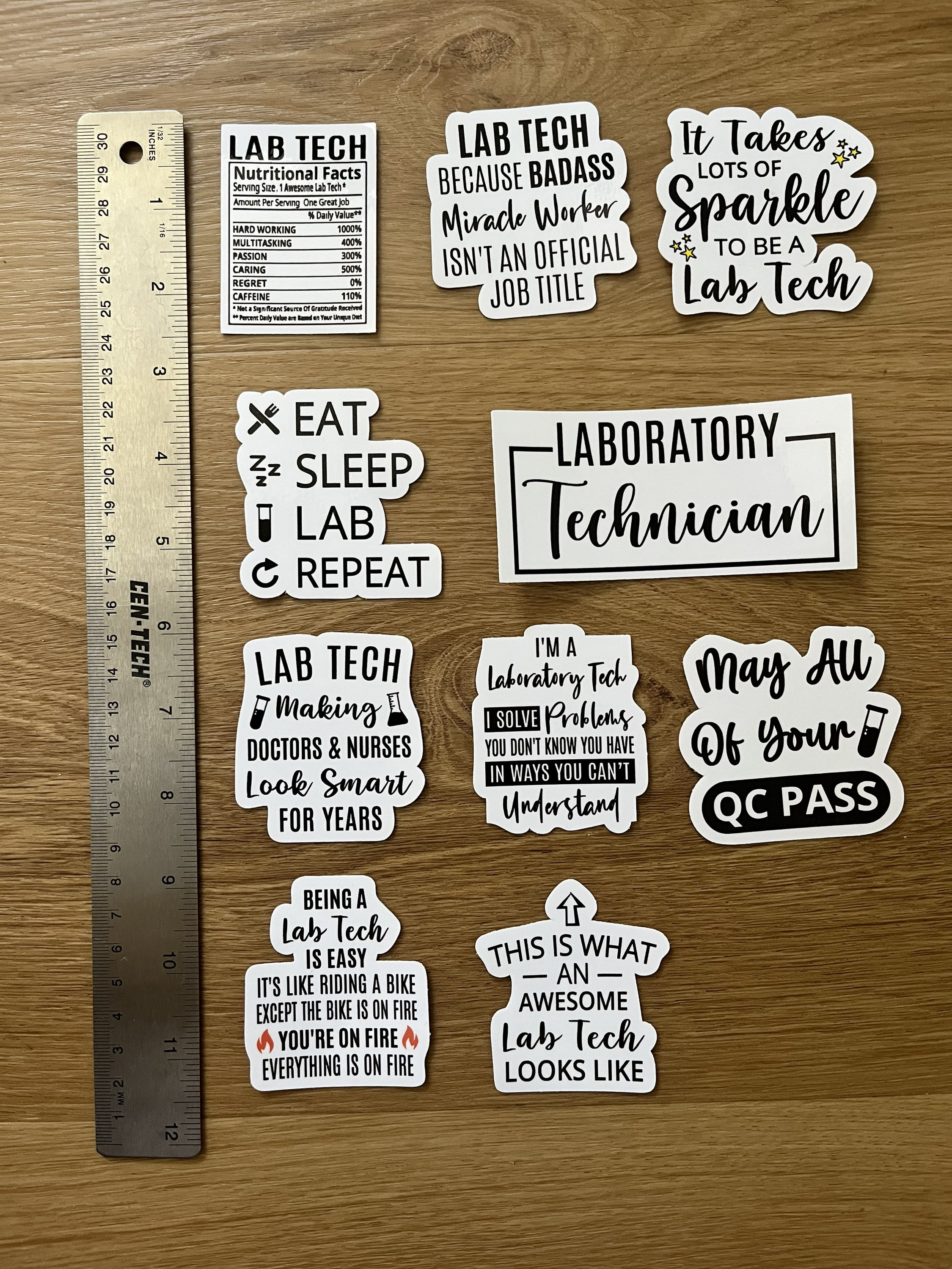 Lab Tech Vinyl Sticker Pack - Etsy