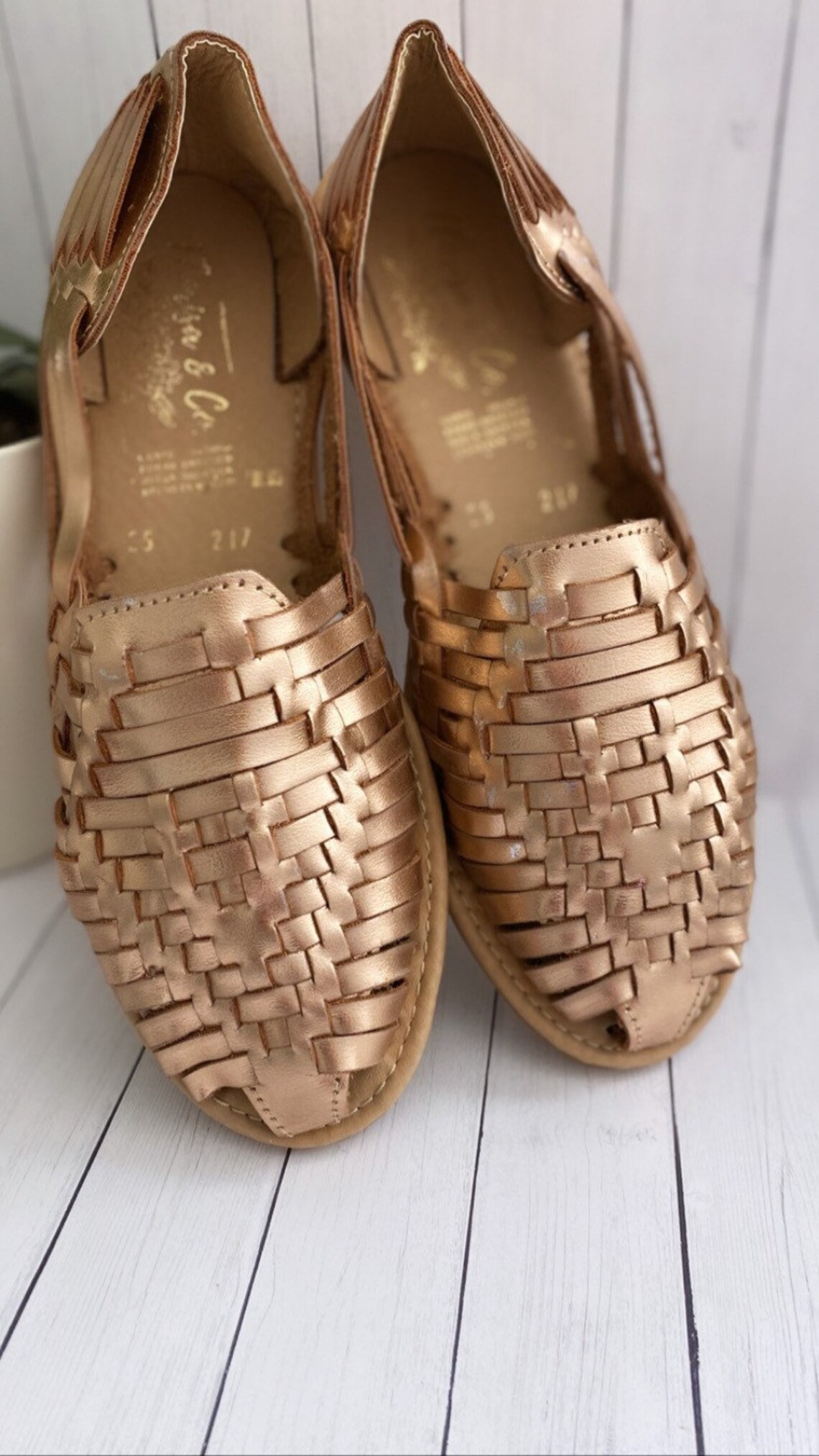 Metallic Huaraches / synthetic leather | Etsy
