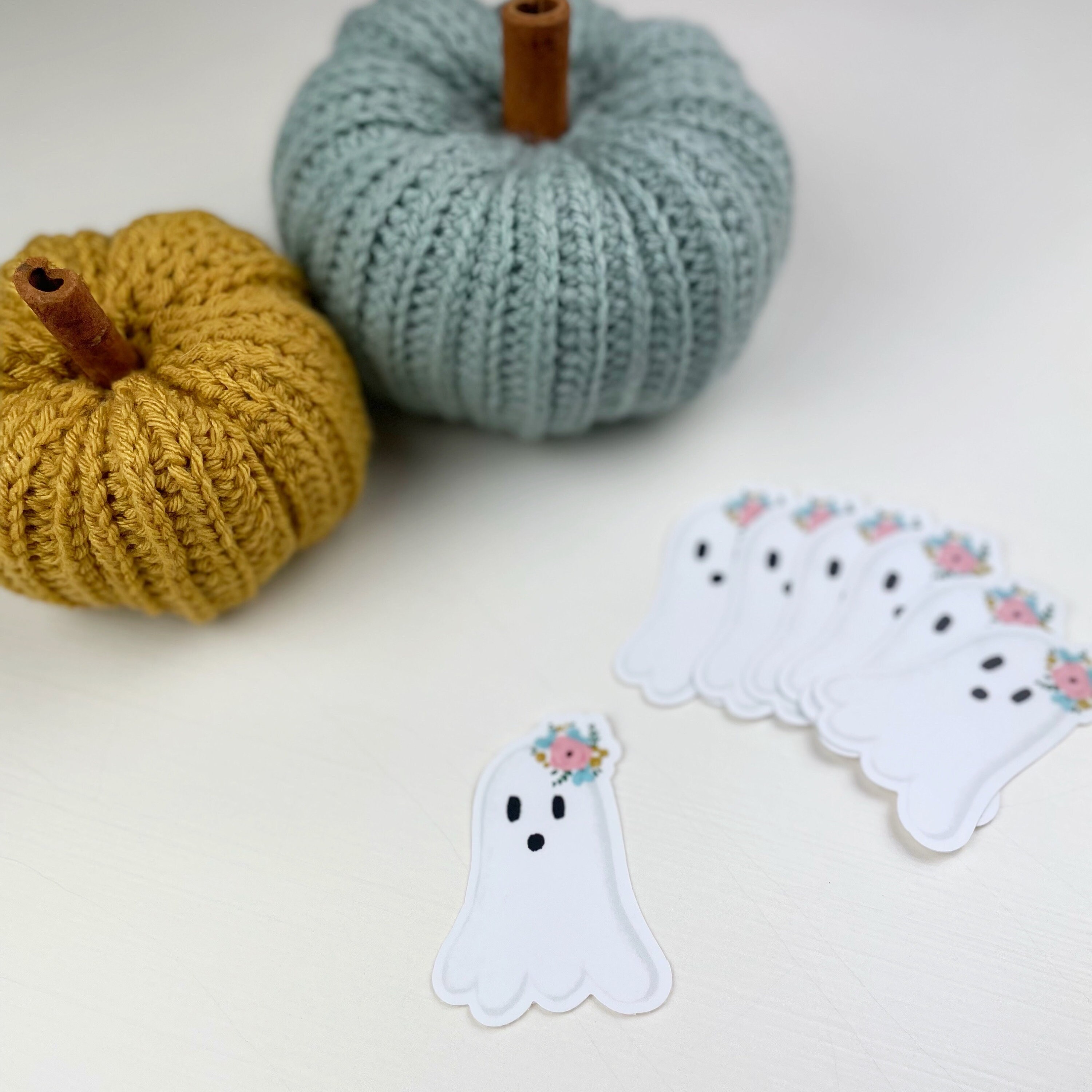 Floral Ghost Vinyl Sticker 2.1" X 3.0" - Etsy