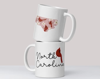 North Carolina Cardinal and Dogwood Mug 11 oz