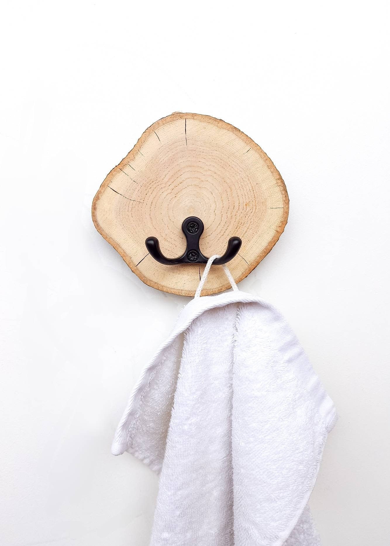 Wooden wall hooks towel hook rustic coat rack farmhouse Etsy