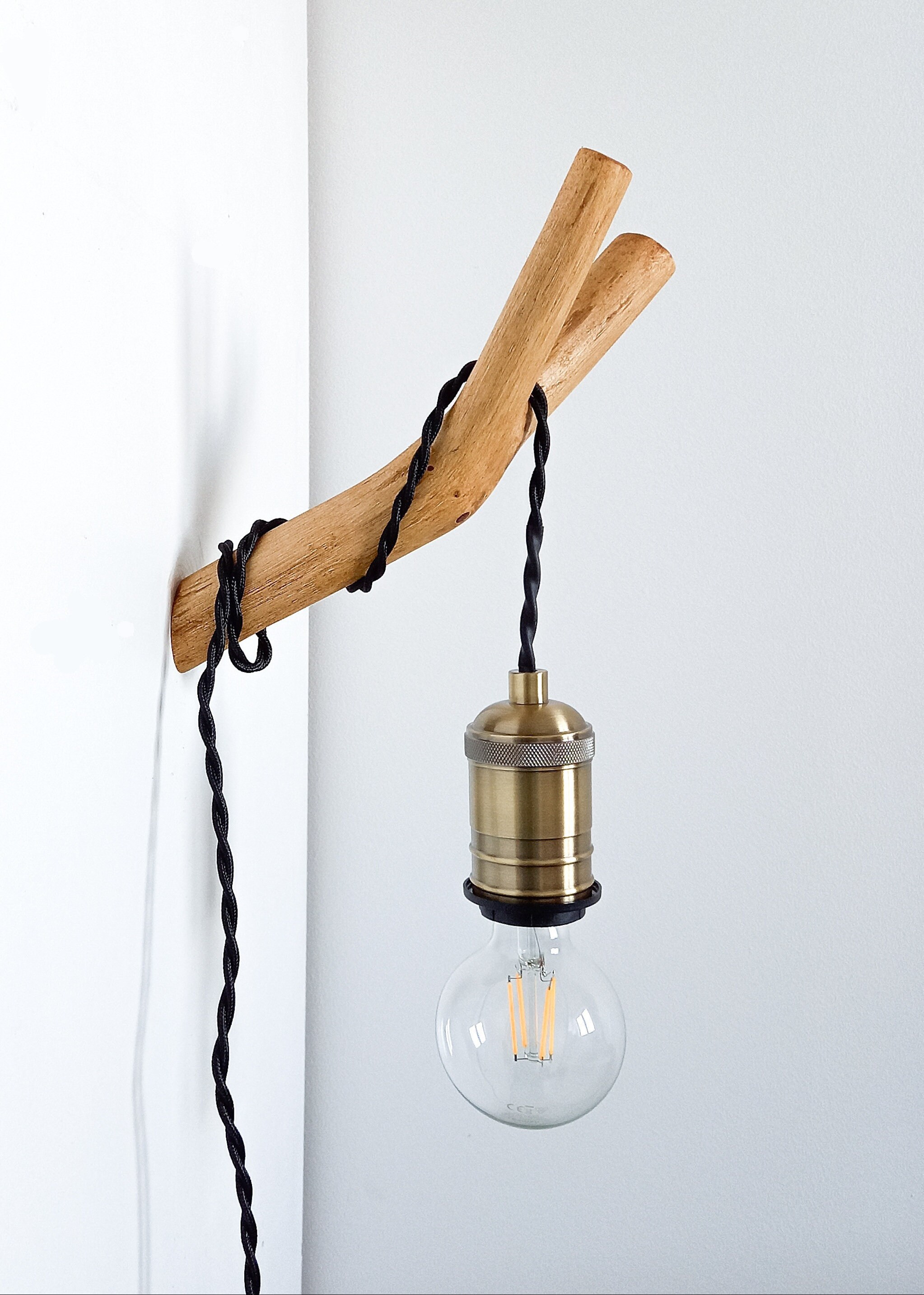 Branch wall hook for hanging lamp lamp hook plant hook Etsy