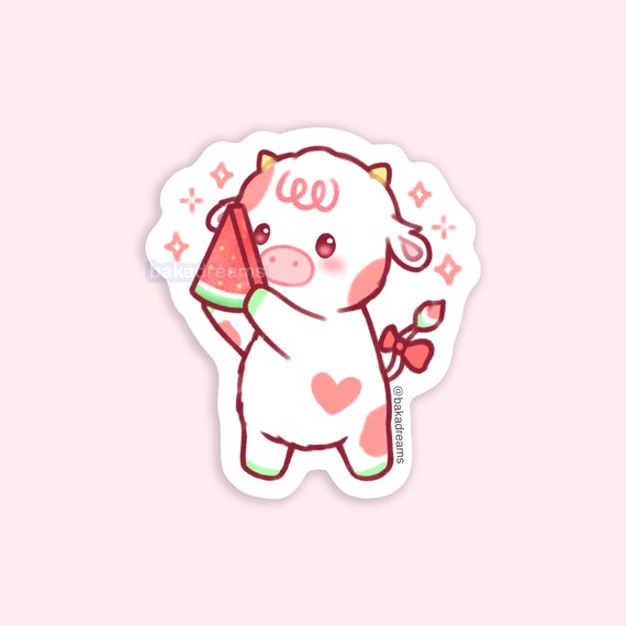 Sticker Sapi Pink Stickers Pink Cow Sticker Embellishments Craft Supplies & Tools etna.com.pe