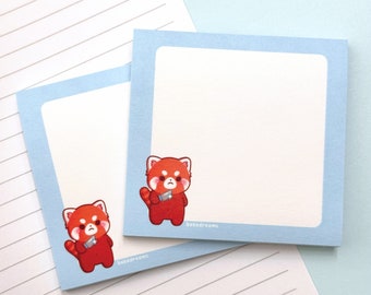 Stabby Red Panda Post-it® Sticky Notes, Animals with Knives, Memo Pad, Cute Notepad, To-Do List, Note taking, Back To School Supplies