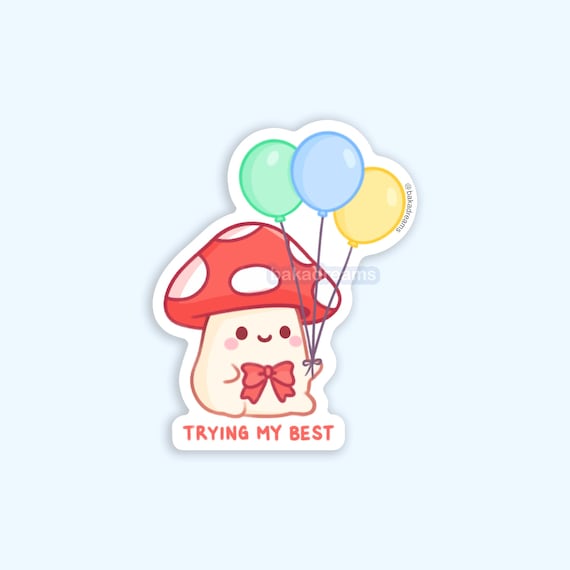 Cottagecore Mushroom Vinyl Sticker Cute Mushroom Sticker Decorative