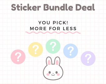 Sticker Bundle Deal - Create Your Own Pack, Vinyl Sticker Gifts For Laptop Water Bottle Journal, Cute Stickers, Funny Stickers, Grab Bag