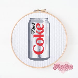 Diet Coke Can Cross Stitch Pattern PDF | Instant Download