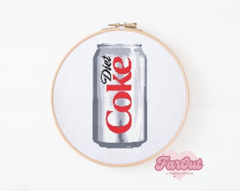 Diet Coke Can Cross Stitch Pattern PDF | Instant Download