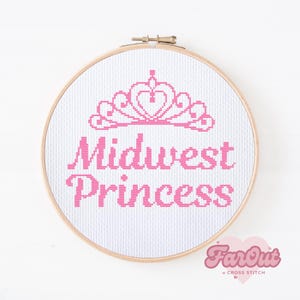 Chappell Roan Midwest Princess Cross Stitch Pattern PDF | Instant Download
