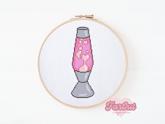 Pink Lava Lamp Cross Stitch Pdf Pattern | Instant Download