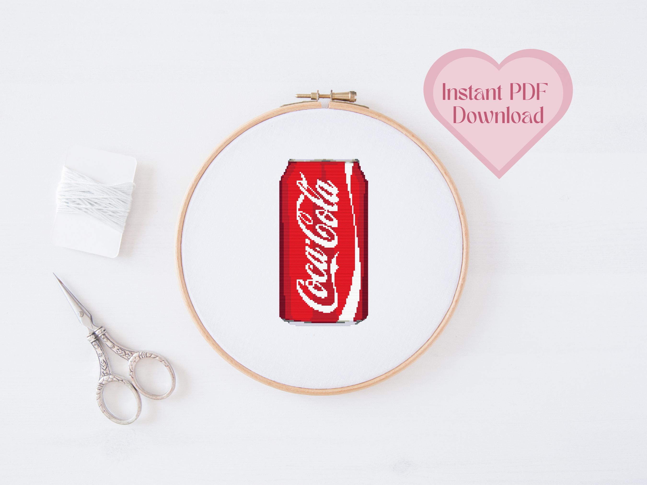 Coke Patterns Cola Coke Can Soda Pop Cross Stitch Pattern PDF | Instant Download ...