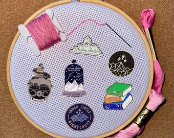 Bookish Inspired Magnetic Needle Minders | For Cross Stitch, Needlepoint and more!