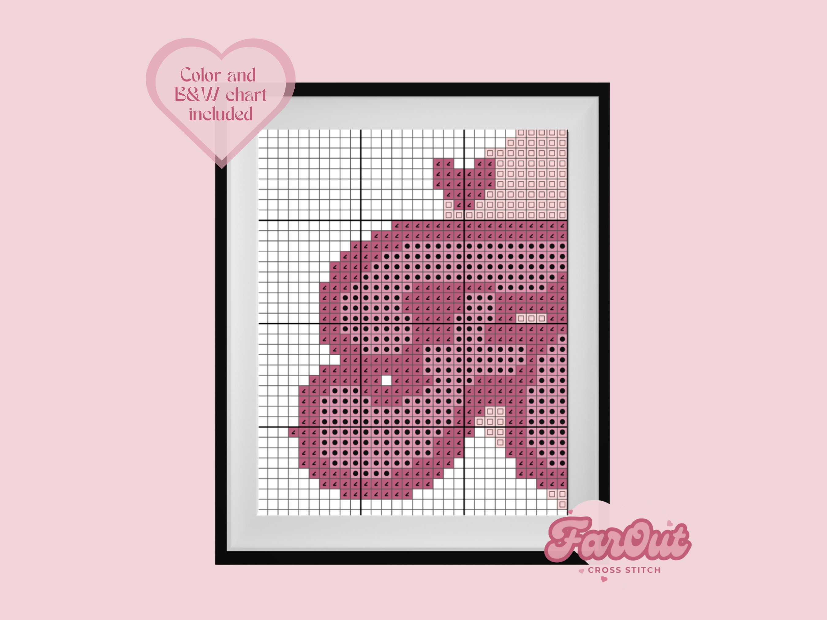 Evil Kawaii Black Bunny Kuro Cross Stitch Pattern PDF Evil Kawaii Black Bunny Kuro Cross Stitch Pattern PDF