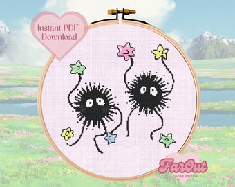 Soot Sprites Cross Stitch Pattern PDF | Instant Download