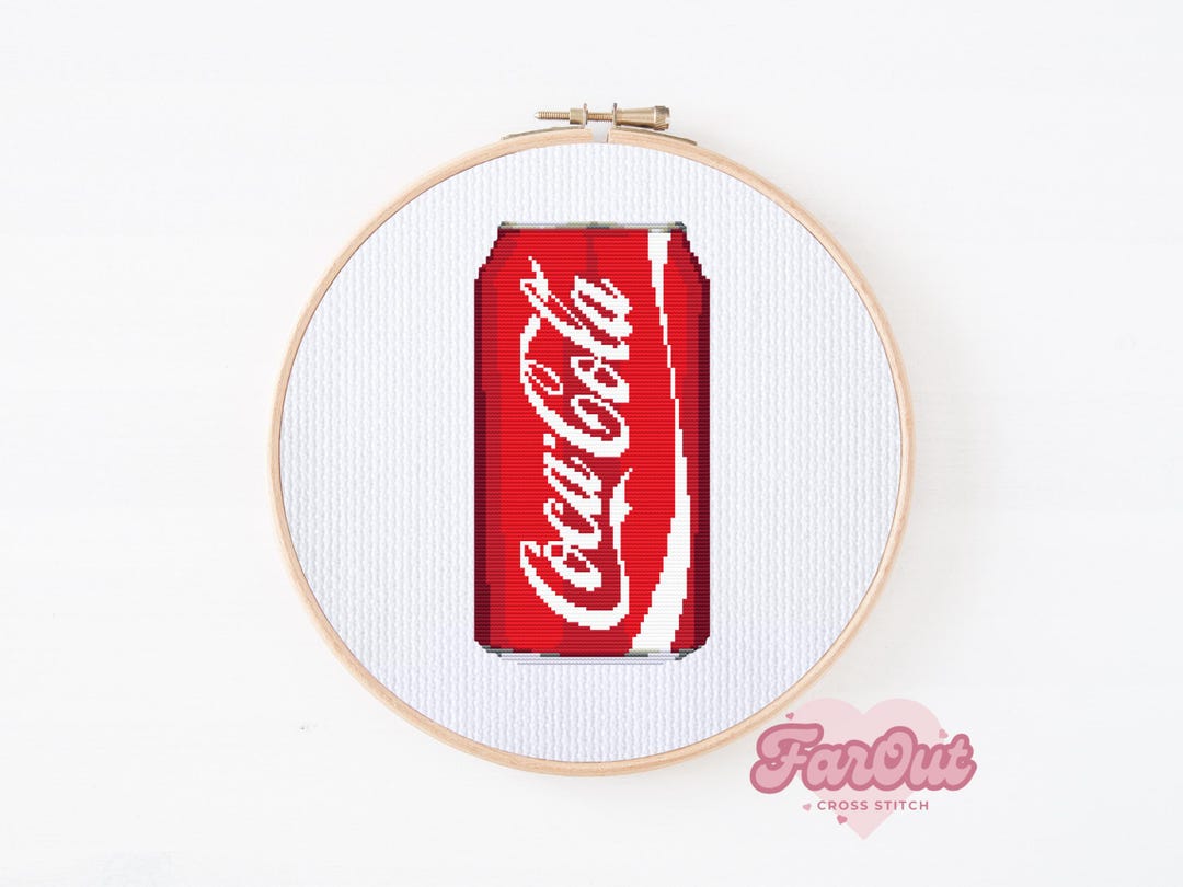 Cola Coke Can Soda Pop Cross Stitch Pattern PDF | Instant Download ...