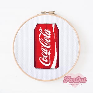 Cola Coke Can Soda Pop Cross Stitch Pattern PDF | Instant Download | Pattern Keeper Compatible