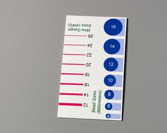 Bead Size and Wire Gauge Helper