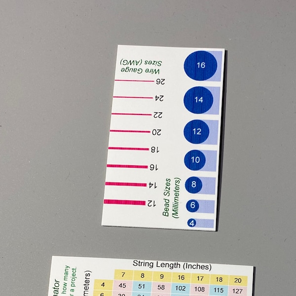 Bead Size and Wire Gauge Helper