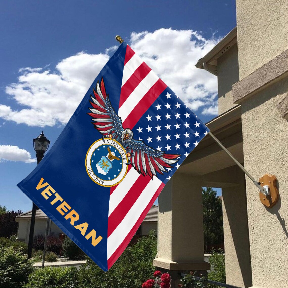United States Air Force Veteran Flag Veteran Garden Flag Etsy