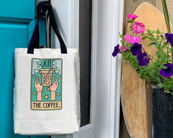 Tarot Tote Bag - The Coffee - Quality Reusable Canvas Grocery Bag