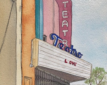 Original Painting/Framed “Teatro.”