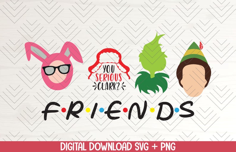 Download Christmas Friends SVG PNG Christmas Movie Characters Gift ...