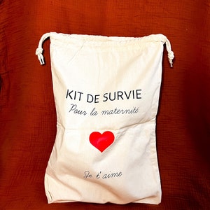 Pochon à papa personnalisé ou pochon pour tenue de naissance, kit pour futur papa