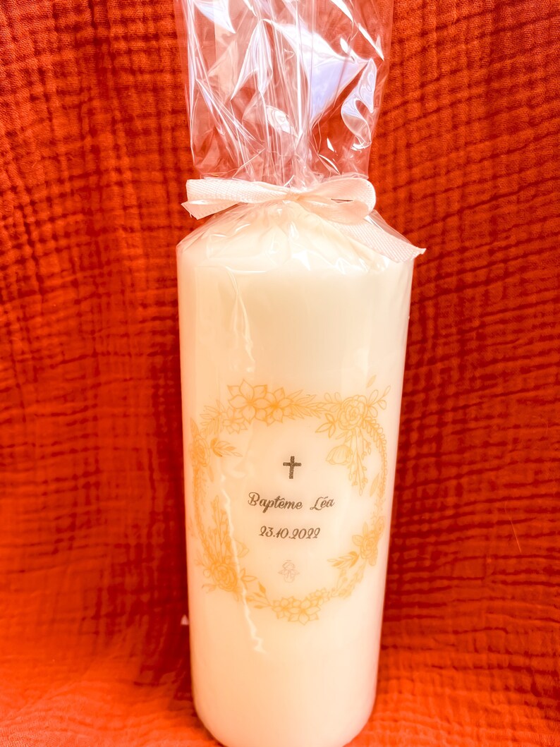 Rayher bougie-pilier en cire à décorer p baptême, noël, 25x8cm ø, crème, 3140796 Rayher bougie-pilier en cire à décorer p baptême, noël, 25x8cm ø, crème, 3140796