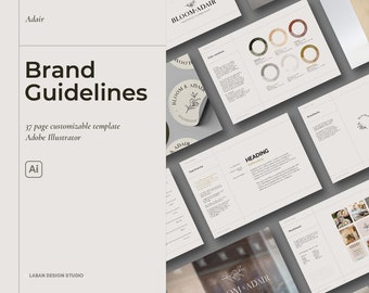 Brand Guidelines Template / Branding Kit / Brand Style Guide - Adair