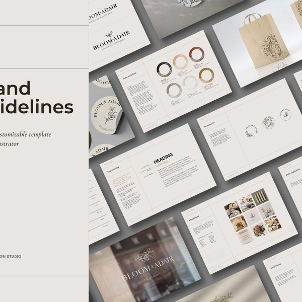 Brand Guidelines Template / Branding Kit / Brand Style Guide - Adair