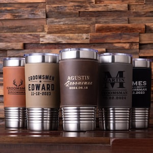 Personalized Groomsmen Gifts Ideas, Groomsman Tumbler Cup Gift for Men, Gift for Him, Best Man Gift, Boyfriend Gift, Bachelor Party Gift image 1