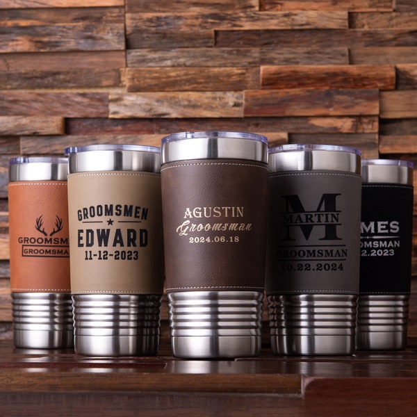 Personalized Groomsmen Gifts Ideas, Groomsman Tumbler Cup Gift for Men, Gift for Him, Best Man Gift, Boyfriend Gift, Bachelor Party Gift