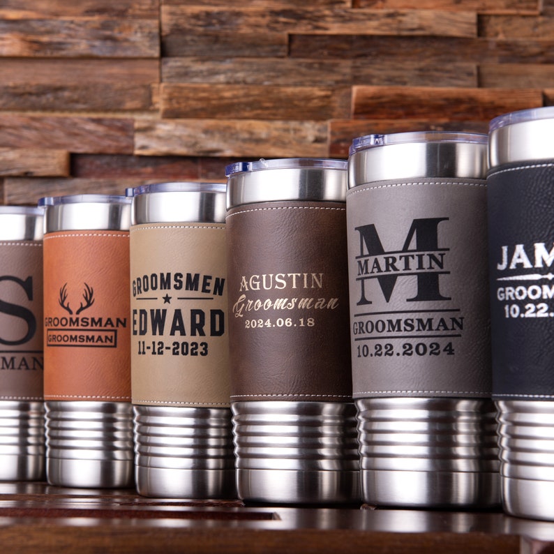 Personalized Groomsmen Gifts Ideas, Groomsman Tumbler Cup Gift for Men, Gift for Him, Best Man Gift, Boyfriend Gift, Bachelor Party Gift image 2