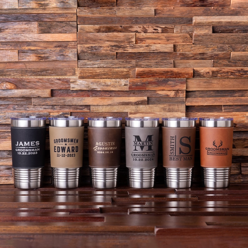 Personalized Groomsmen Gift, Best Man Gift, Fathers Day Gift, Custom Tumbler Gift for Men, Husband Gift, Boyfriend Gift, Bachelor Party Gift image 2