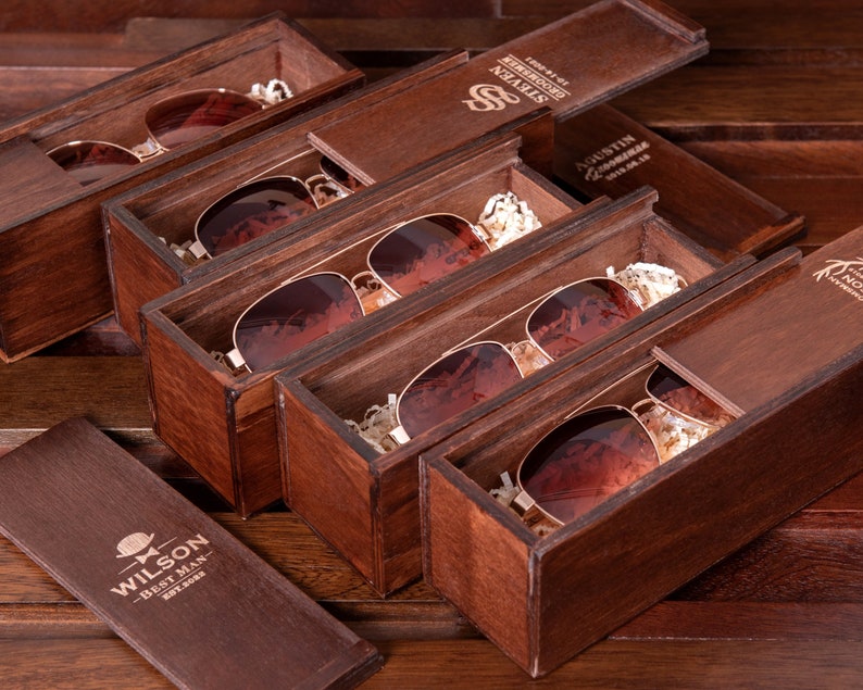 Groomsmen Gifts Personalized Sunglasses and Bottle Opener in image 1