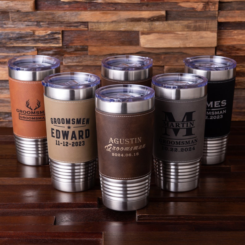 Personalized Groomsmen Gift, Best Man Gift, Fathers Day Gift, Custom Tumbler Gift for Men, Husband Gift, Boyfriend Gift, Bachelor Party Gift image 5