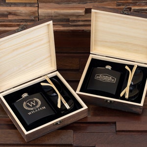 Personalized Sunglasses and Flask in Gift Box, Groomsmen Gifts, Groomsman Proposal Gift, Best Man Gift, Husband Gift, Bachelor Gifts for Men image 6