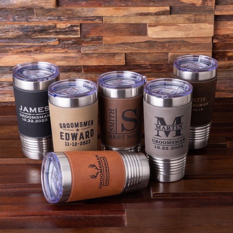 Personalized Groomsmen Gift, Best Man Gift, Fathers Day Gift, Custom Tumbler Gift for Men, Husband Gift, Boyfriend Gift, Bachelor Party Gift image 6