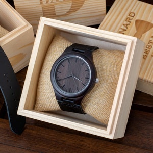 Personalized Wooden Watches for Men, Mens Watch with Wooden Box, Groomsmen Gifts, Best Man Gift, Mens Gift, Christmas Gifts for Men image 7