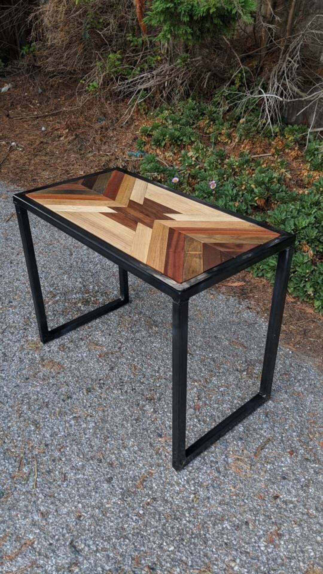 Custom Aztec Side Coffee Table Reclaimed Hardwood Boho Rustic Cabin - Etsy