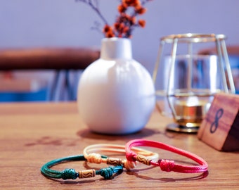 Braided Vegan Leather Bracelet Set, Adjustable Nautical Cord, Friendship Jewelry