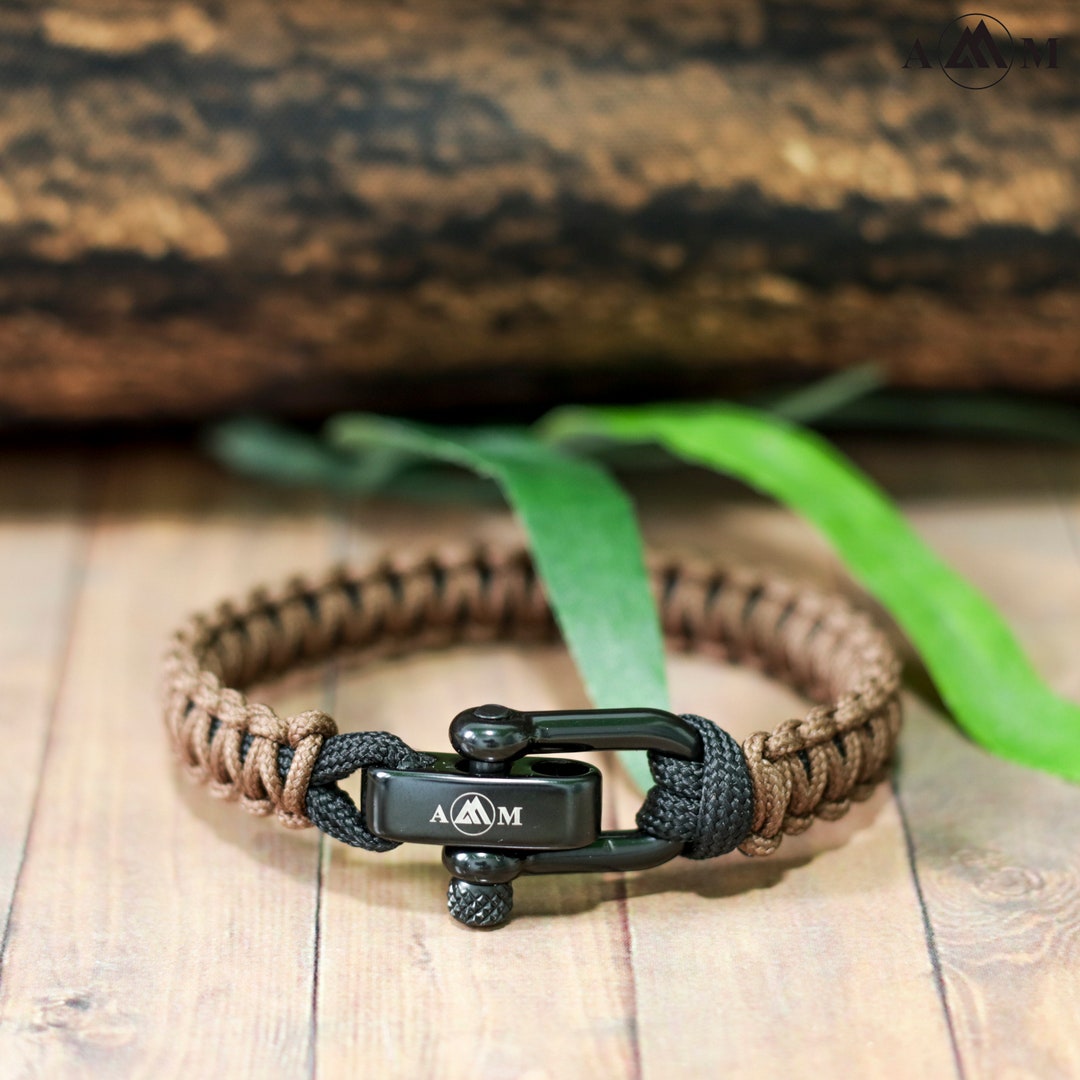 BROWN Adjustable Braided PARACORD BRACELET Paracord Braided Etsy UK